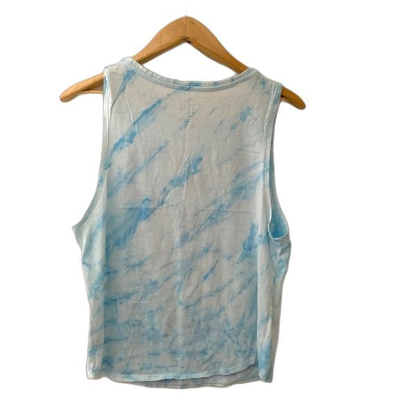 Disney Mickey Mouse Graphic Blue White Tie Dye Airbrushed Sleeveless Tank Top L - Picture 2 of 9